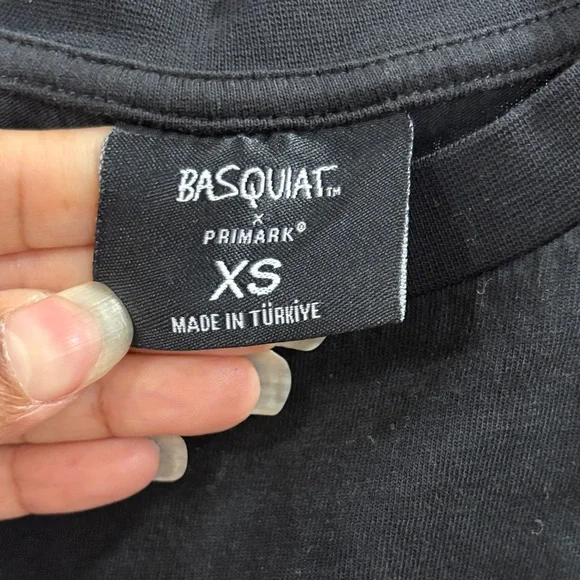 Basquiat Black Graphic T Shirt with Dinosaur and Crown size XS - Picture 4 of 4